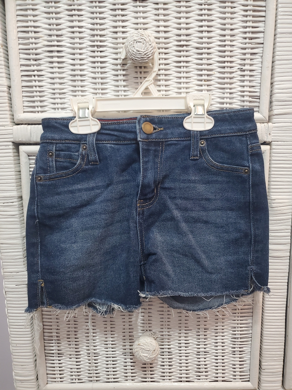 Copper Key Indigo Blue Denim Shorts with Contrast Stitching